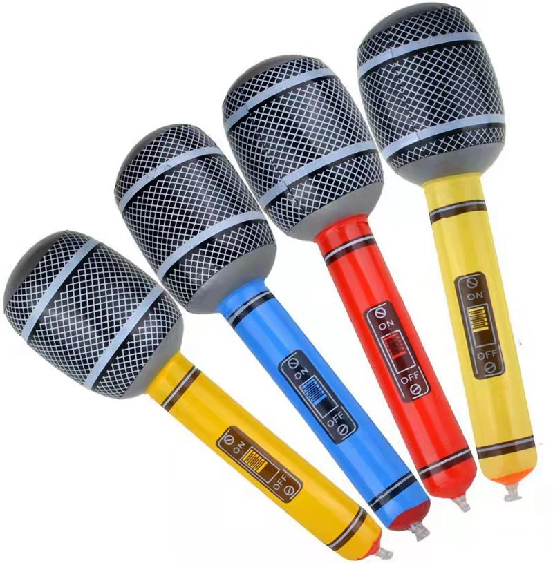 Inflatable Musical Toy Set, PVC Instruments (Guitar, Microphone, Sax), Multi-size Options