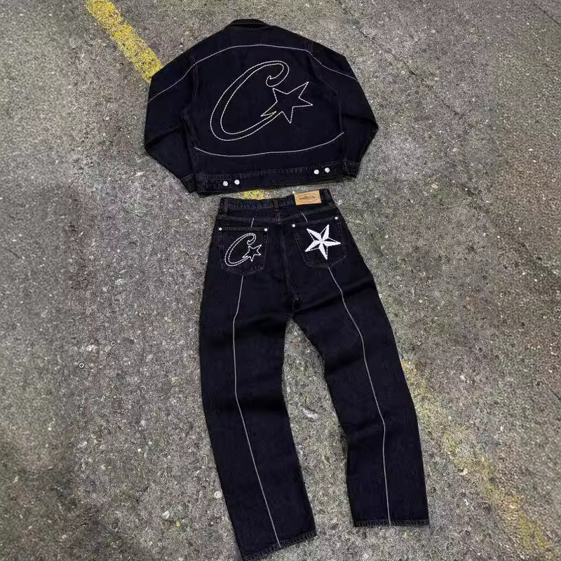 Cross-Border High-Quality Trendy Devil Casual Denim Jacket