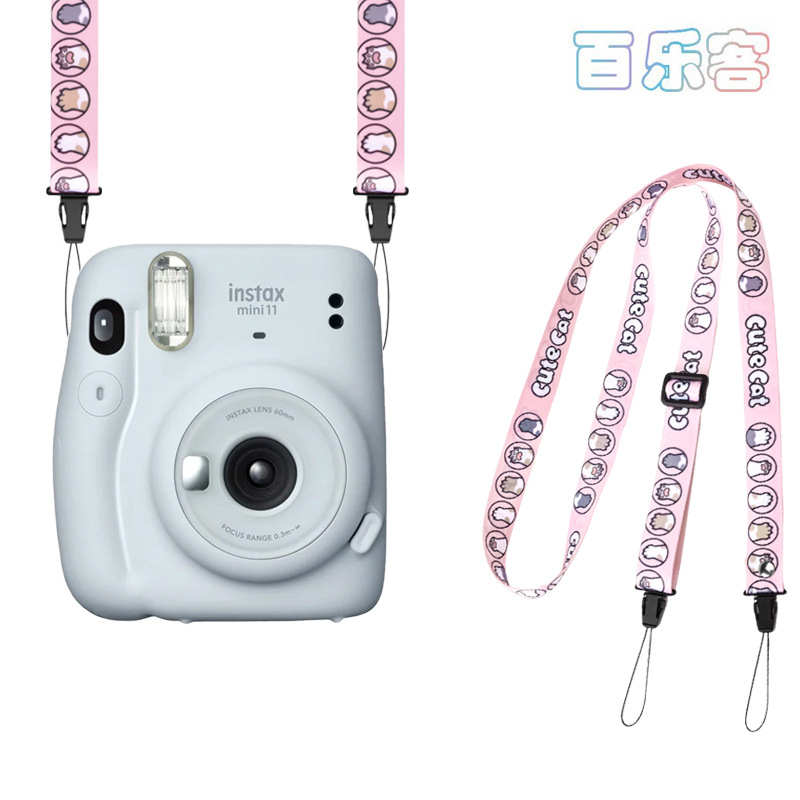 适用拍立得相机通用肩带 涂鸦卡通 斜挎单肩相机背带 相机配件
