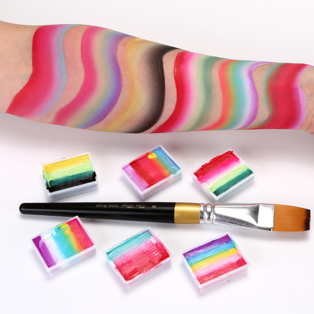 Nu-Chang transfronterizo 12 colores crema de pintura acuosa cuerpo humano pintura de pintura DIY pigmento sólido arco iris fácil de limpiar