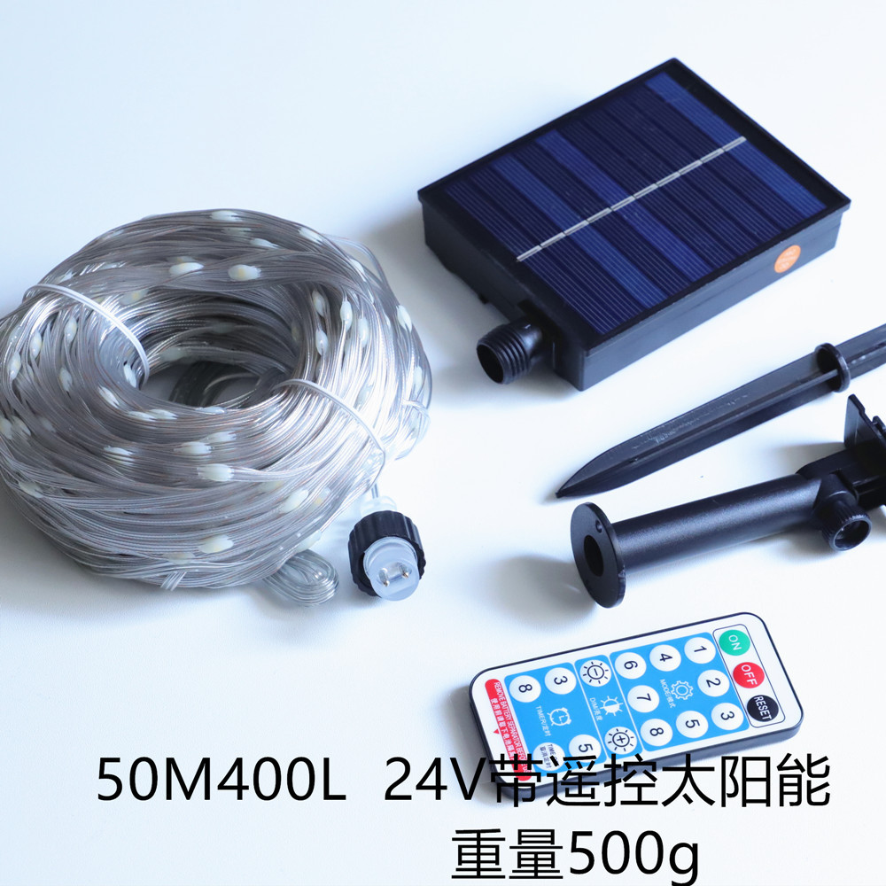 Amazon control remoto LED cuero cadena luz impermeable al aire libre baja tensión patio fiesta Decoración LED luz solar cadena