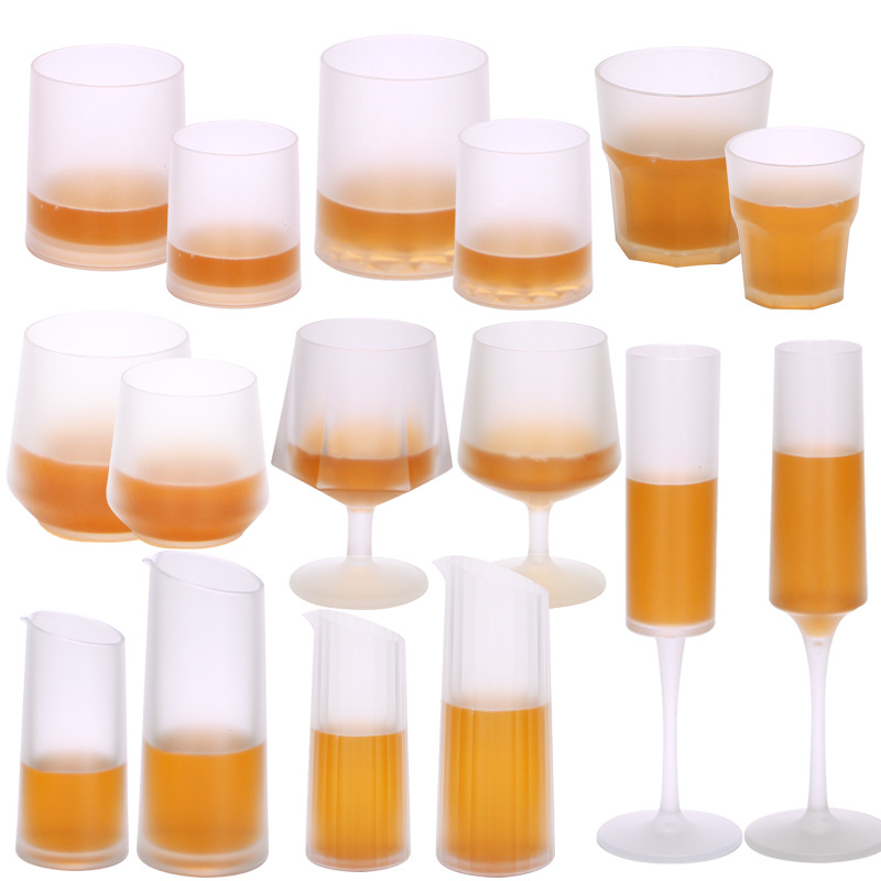 Tazas acrílicas esmeriladas, tazas de whisky, tazas de champán, tazas de vino extranjero KTV, dispensadores de vino comerciales, juegos de tazas de vino