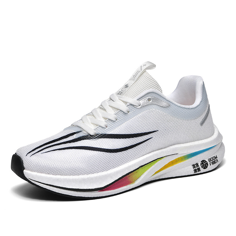 Zapatos deportivos transpirables de moda para hombres de verano, zapatos de plataforma con cordones de moda al aire libre para estudiantes, zapatos para correr casuales bajos