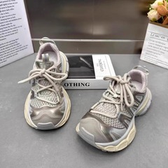 女性のための大きな頭の厚い底のお父さん靴 2025 夏の新しいメッシュ通気性カピバラ軽量ランニングスポーツシューズ