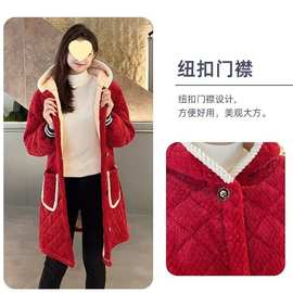 新款大码耐脏年轻人中长款上班族工作服棉袄棉衣罩衣加绒加厚冬季