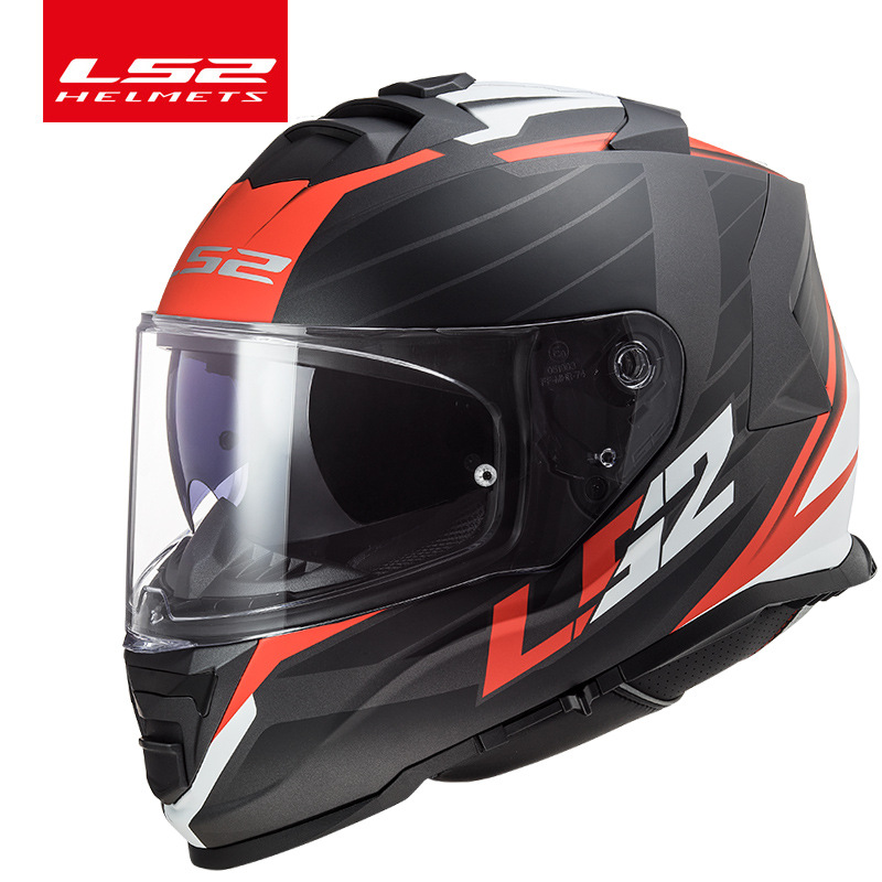 LS2 casco de la motocicleta anti-niebla casco completo hombres y mujeres doble lente motocicleta corriendo casco 3C certificación Four Seasons universal FF800