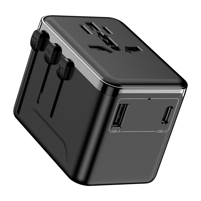 Multifunctional Travel Charger Conversion Socket 1Usb+1Typec Interface 2.4A Us Standard European Standard British Standard Australian Standard