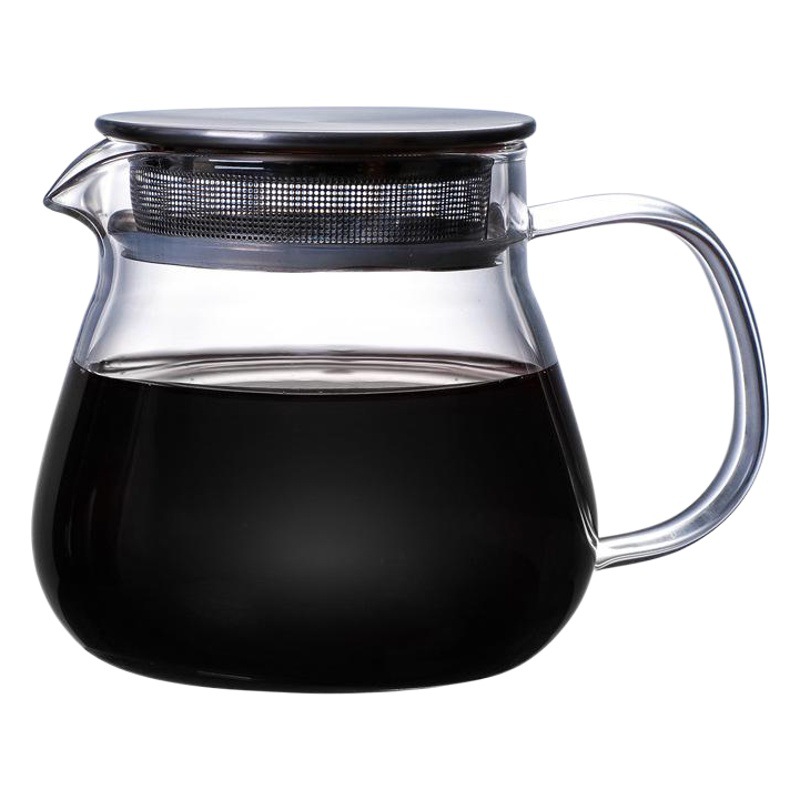 Estilo europeo olla de café de vidrio de gran capacidad de viaje de mano olla de café hecho a mano olla de vidrio hogar compartir olla traje