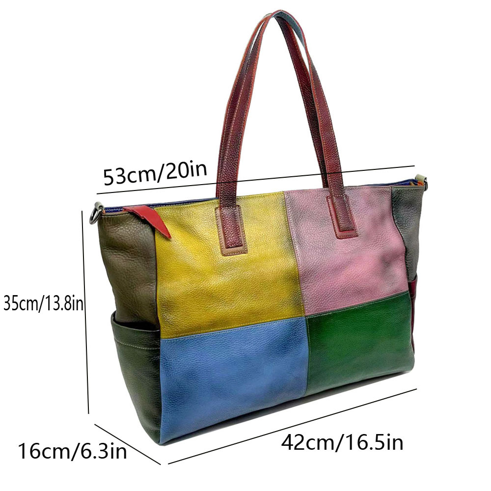 Handtasche Fir Dammen Aus Echtem Lieder Vintage Handtasch_voghion.com