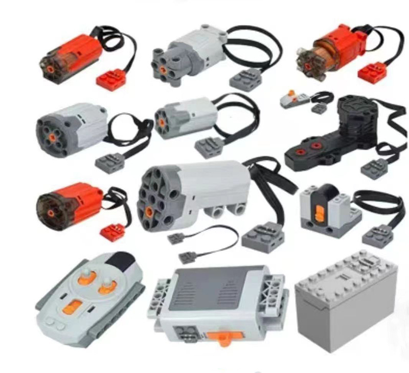 Compatible con bloques de construcción de partículas pequeñas de Lego, tecnología MOC, accesorios PF, bloques de construcción, grupo de potencia, conjunto de motores, ensamblaje