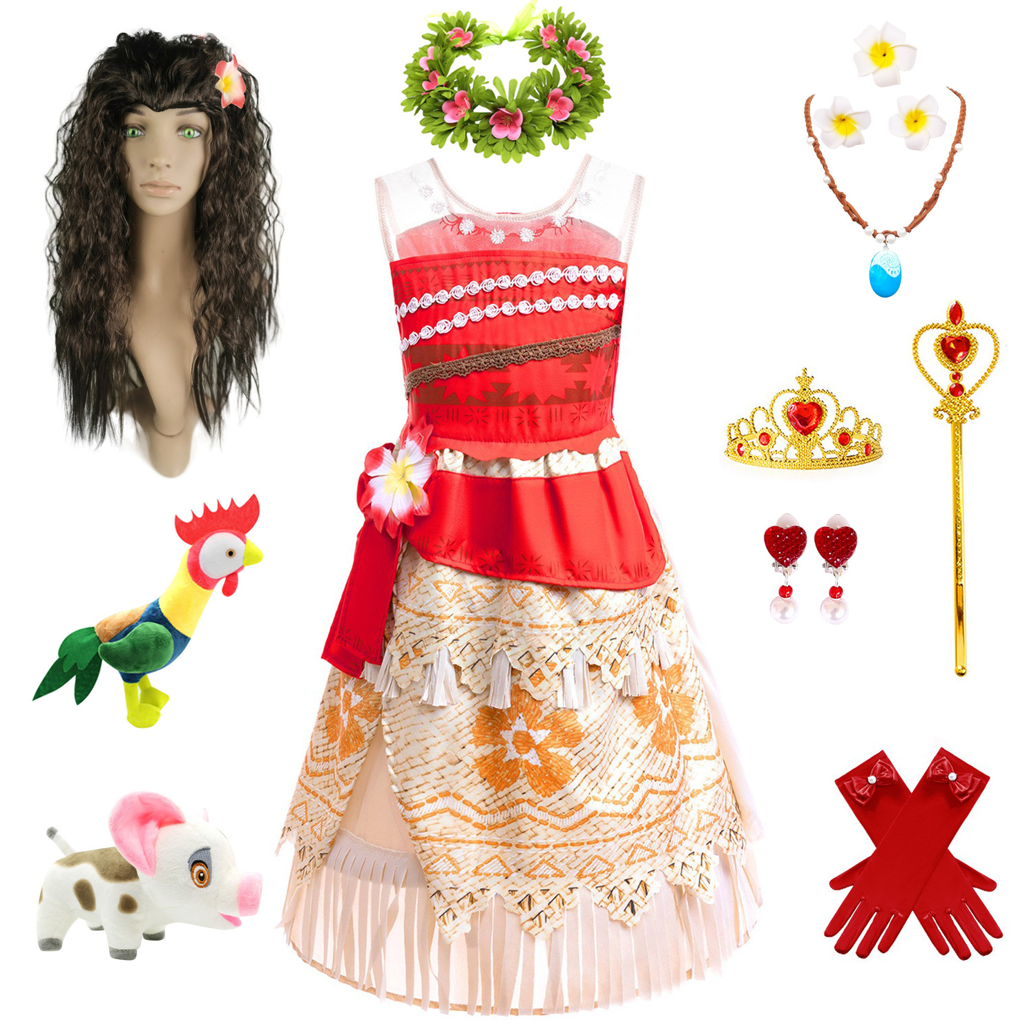 Ocean Qiyuan Moana Girl Dress Moana Moana Skirt Clothing Stage…