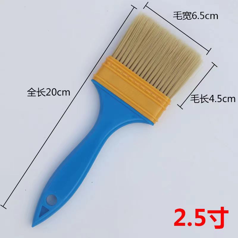Mango azul cepillo de pelo de cola puntiaguda mango de plástico cepillo de pelo cepillo de pintura cepillo de polvo resistente a altas temperaturas no fácil de pelusa cepillo de seda