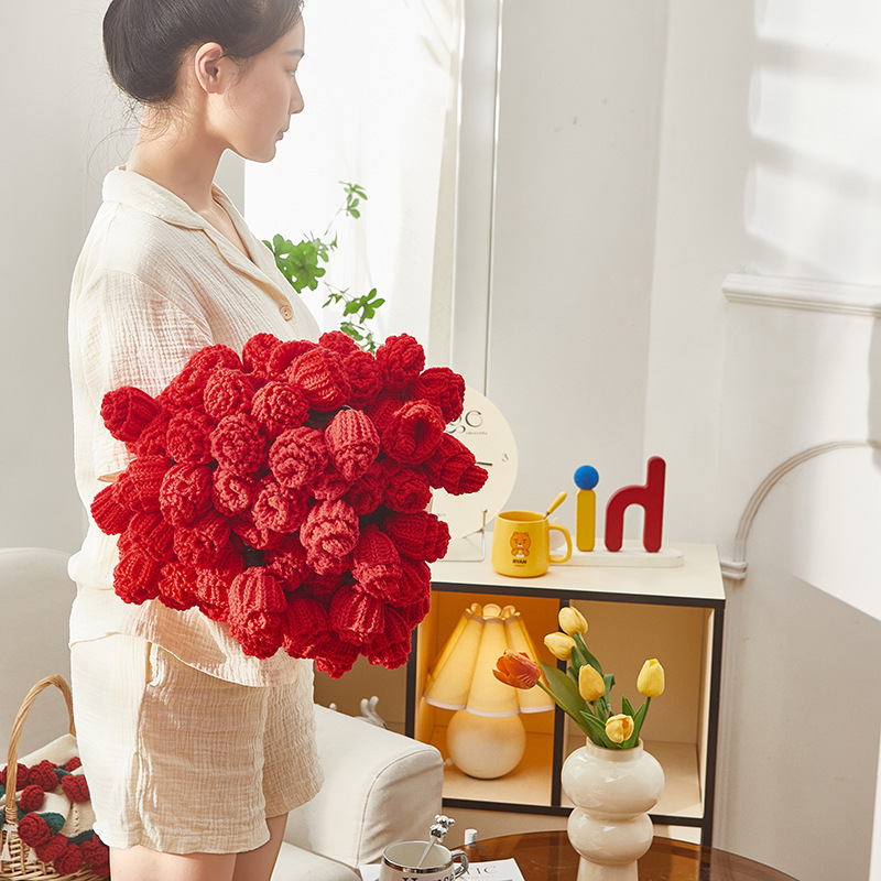 장미 꽃다발 담요