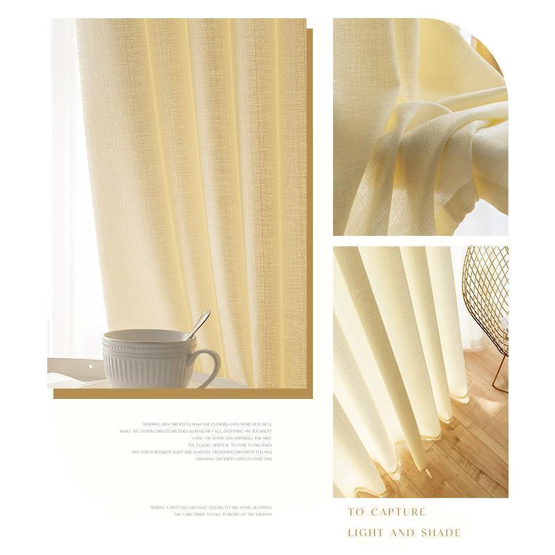 Velcro adhesivo tipo hoja de lino ciega hilo de rayas verticales sin perforación cortina