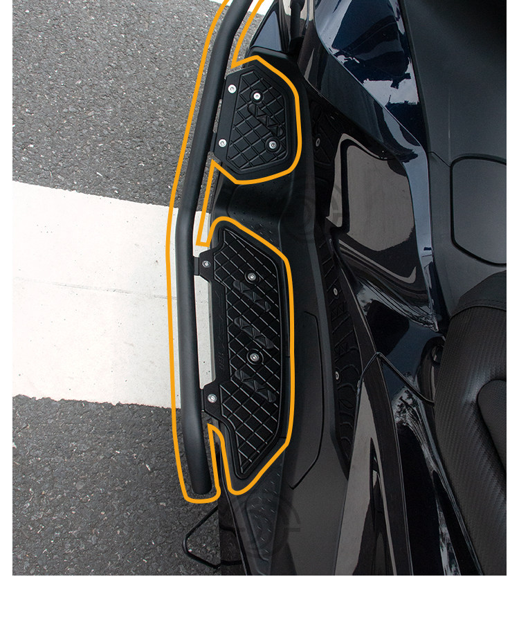 Suitable for 20-25 Models of Honda Pcx160, Modified Footrests, Aluminum Alloy Stainless Steel Bumpers, Anti-Fall Bars