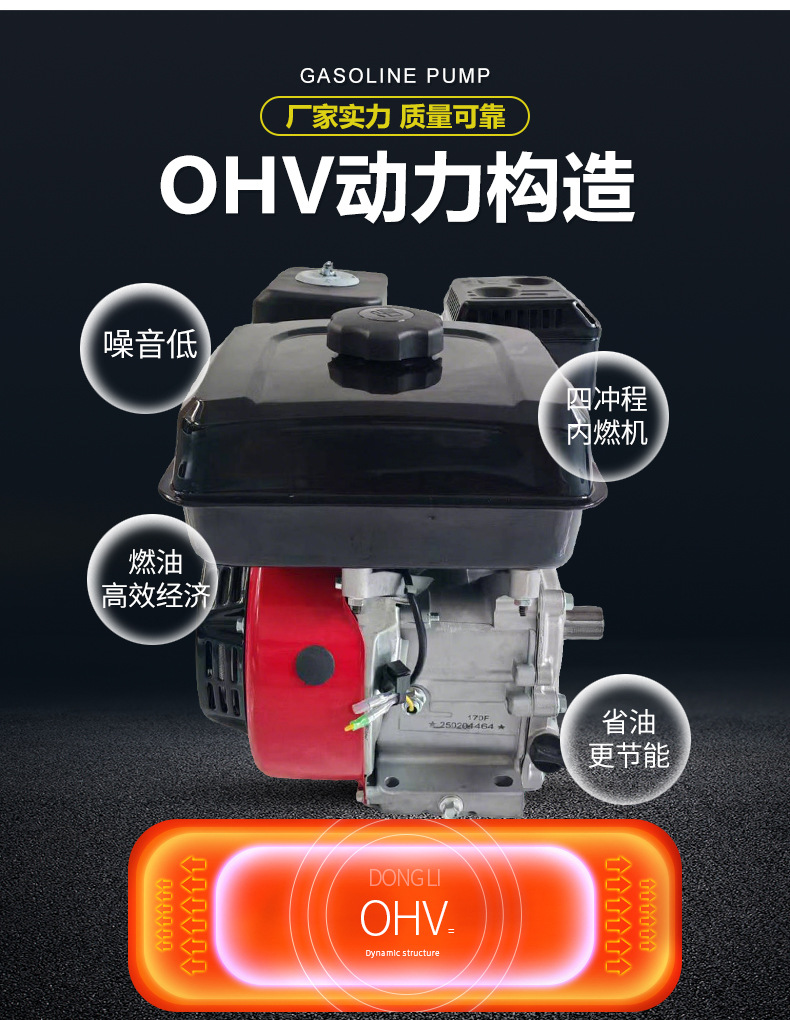 168F 170F Gasoline Engine Agricultural Four-Stroke Micro Tiller Sprayer Thresher Grain Harvester Atv
