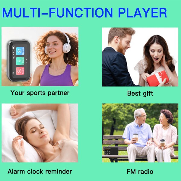 外国貿易費クリップbluetooth mp3全画面タッチmp4プレーヤー学生の携帯型ウォークマン小説にFMがある|undefined