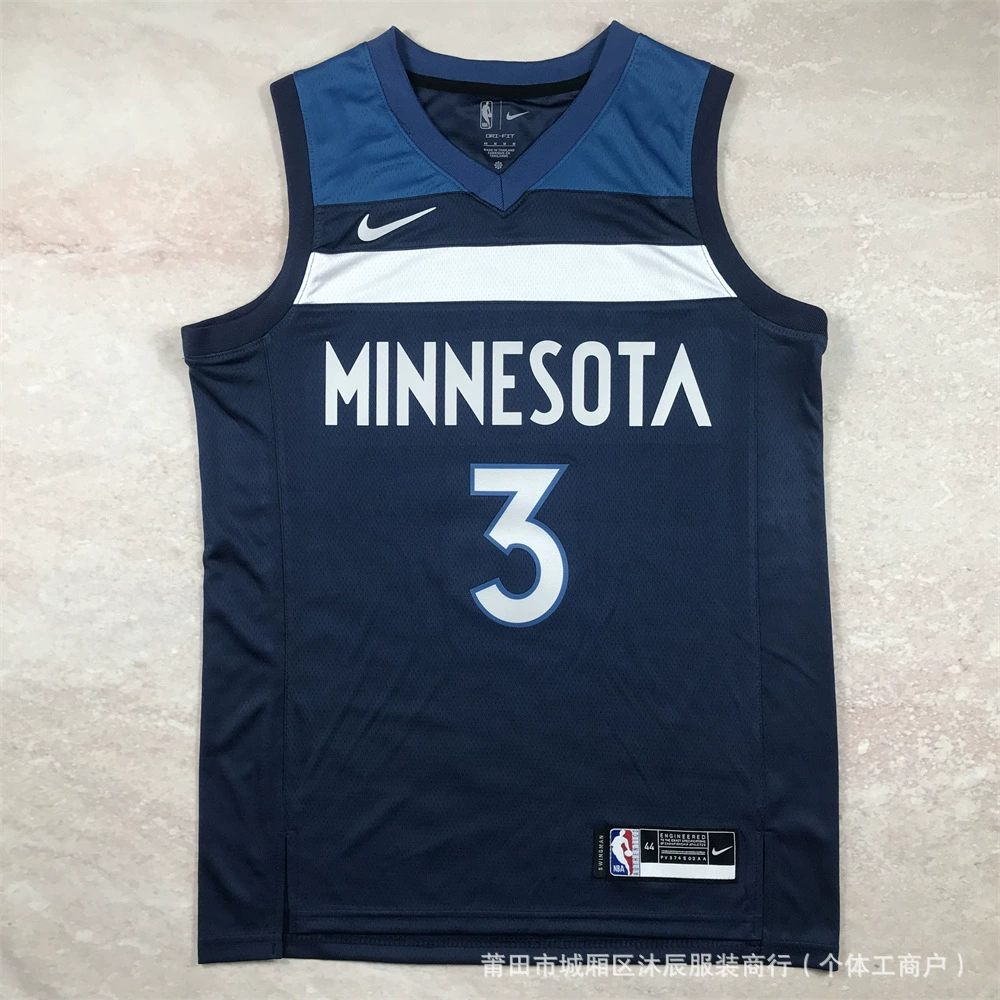 Горячее прессование американская баскетбольная форма Knicks Timberwolves Lakers Clippers Edwards Westbrook Russell спортивная майка
