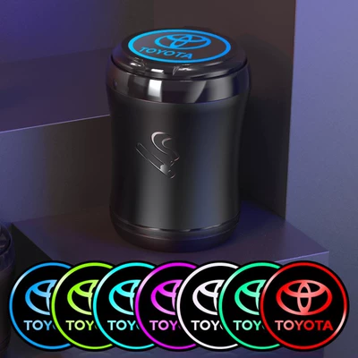 Car-Mounted Ashtray with Touch-Controlled Seven-Color Car ashtray - toyota