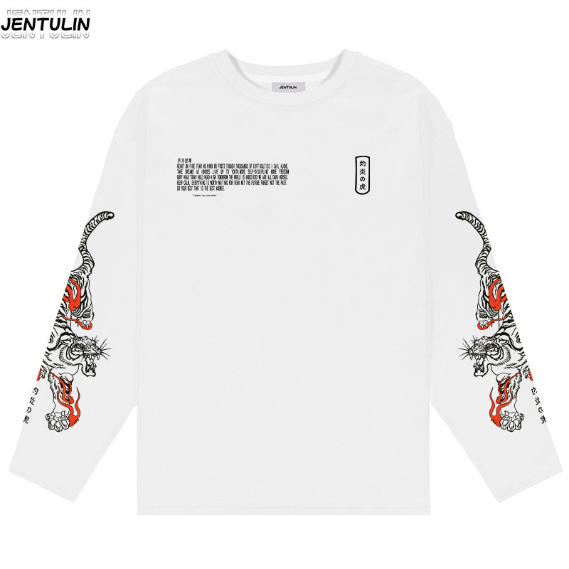 Ozone Round Neck Top-Seller Promotional Long-Sleeve Graphic T-Shirt for Young Men and Women, European and American Trendy Brand