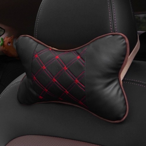 Car Red Wine Headrest, Car Seat Neck Pillow, Interior Waist Support Cushion, Children and Adults Sleep All Seasons Universal Product