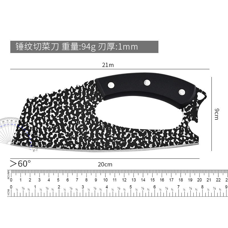 Spot al por mayor portátil de acero inoxidable martillo forjado cortador de corte cuchillo de cocina cuchillo de cocina