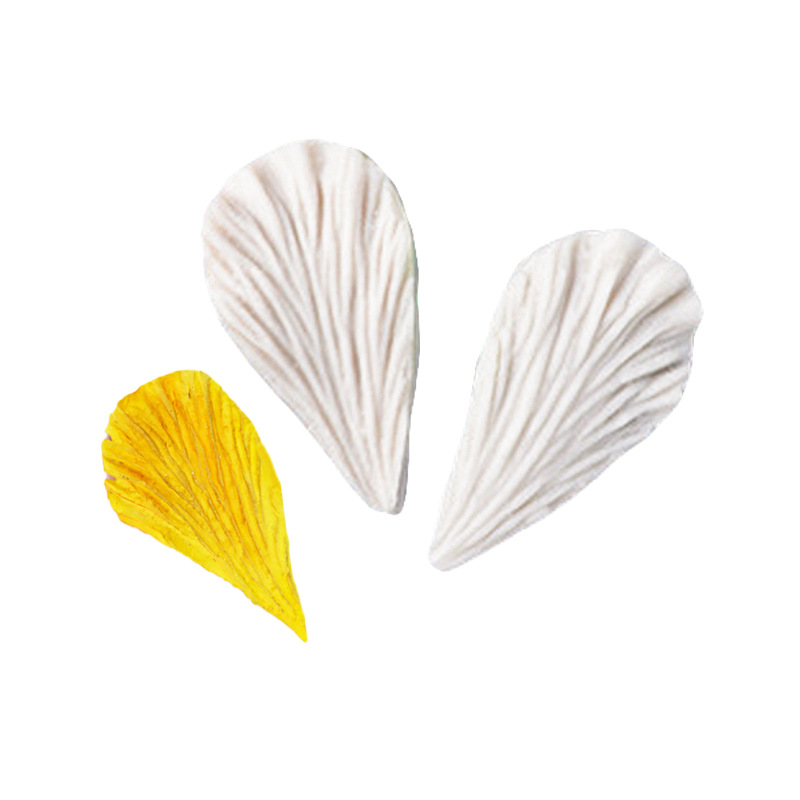 Hojas pétalos de rosa fondant molde de silicona peonía simulación flor AI su azúcar textura de doble cara azúcar flor molde de silicona