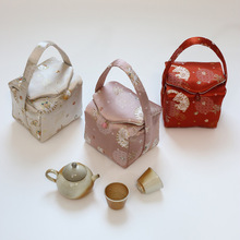 织锦一壶二杯茶具布袋壶袋礼品手提包盖碗公杯加棉布艺收纳包装袋