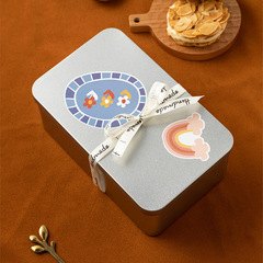 新款兒童禮物盒鐵皮收納小盒子可愛卡通方形便攜甜品餅乾盒子批發