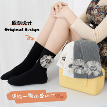 女童袜子2025春秋新品韩国女宝宝长筒袜纯色蝴蝶结无跟JK公主棉袜