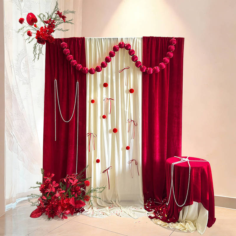 Wedding Room Decoration, Welcome Robe, Curtain Set, Props for Wedding Photoshoot, Wedding Atmosphere Decoration Wedding Room Decoration, Welcome Robe, Curtain Set, Props for Wedding Photoshoot, Wedding Atmosphere Decoration