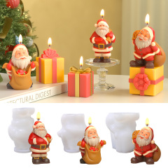クロスボーダーホットセールクリスマスサンタクロースキャンドルモールドホリデーデコレーションオーナメントクリスマスキャンドルモールド