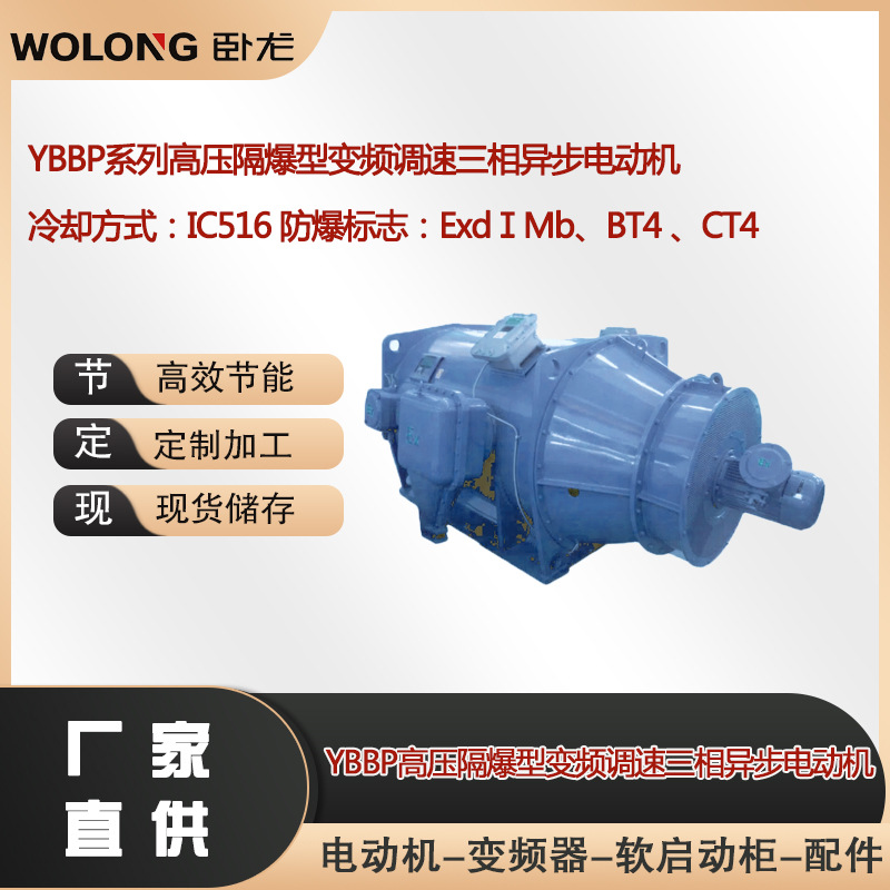 YBBP高压防爆电机冷却方式：IC516 防爆标志：ExdⅠMb、BT4 、CT4