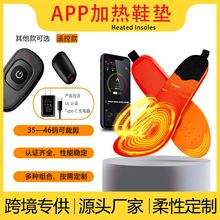跨境加熱鞋墊充電鋰電池戶外運動滑雪男女款可裁剪發熱電遙控款