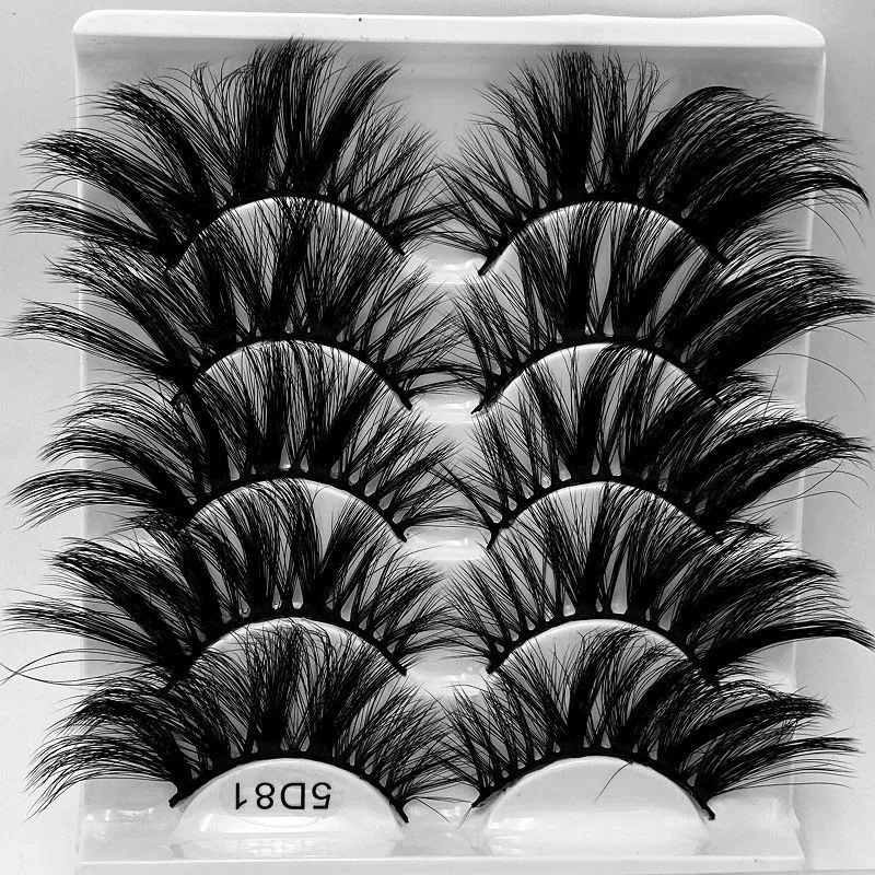Long curling false eyelashes, European style, 25mm