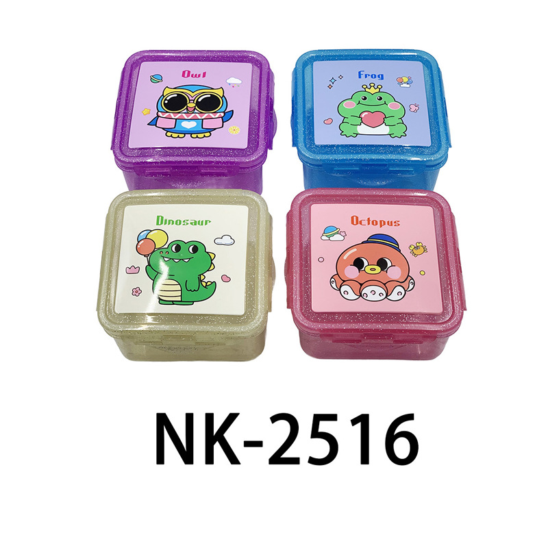 Comercio exterior transfronterizo retráctil flash colorido película de dibujos animados caja de preservación de frescura rectangular cuadrada redonda sellada caja de almacenamiento de bocadillos