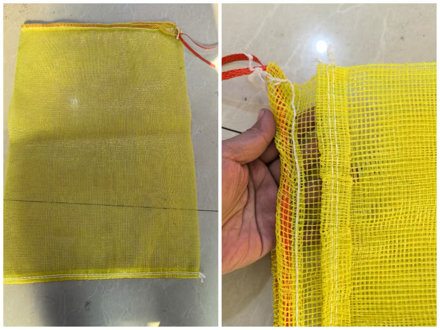 Bolsa de malla verde grande cifrado verduras frutas bolsas de malla abertura de paquete cifrado gran maíz bolsas de malla