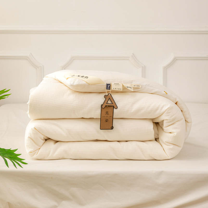 Thickened 20% soybean protein fiber quilt non-dyed spring and autumn quilt winter warm dormitory single double quilt core free shipping