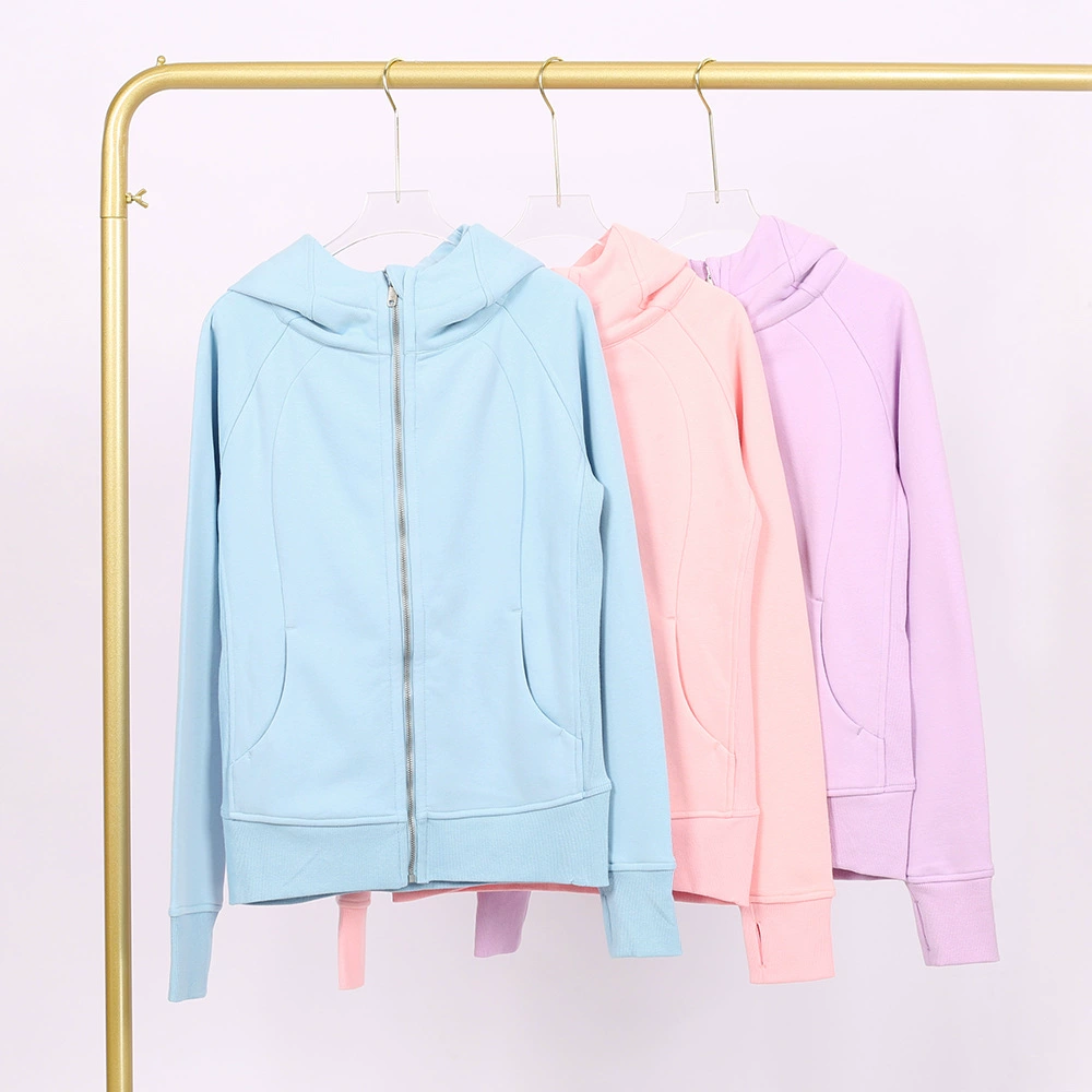 Спортивная толстовка LULU с полной застежкой-молнией, свободного кроя, с золотой этикеткой, повседневная, короткая, из флиса.