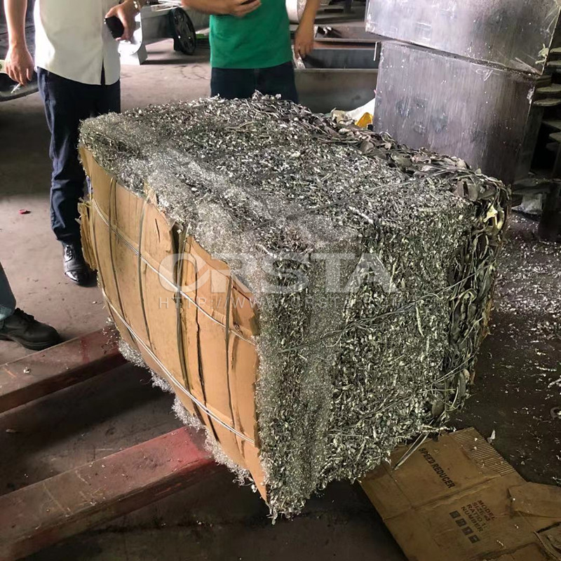 刨丝铁屑打包液压机械 废品回收站 刨丝金属废料压块机