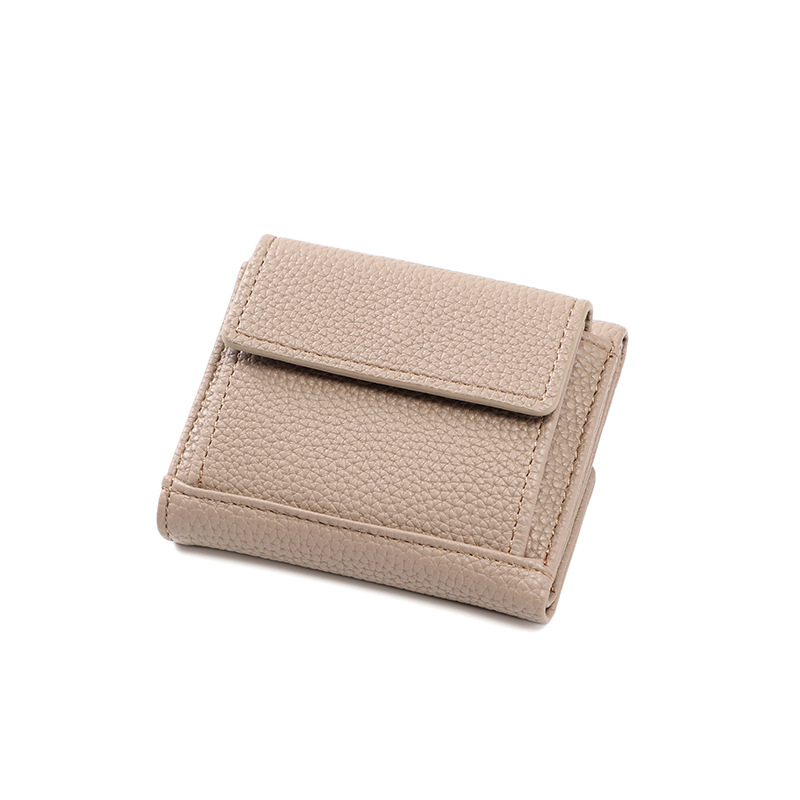 Nueva moda corta billetera de mujer estilo japonés tres plegables mini multi-tarjeta bolsa de tarjetas de tendencia gran capacidad