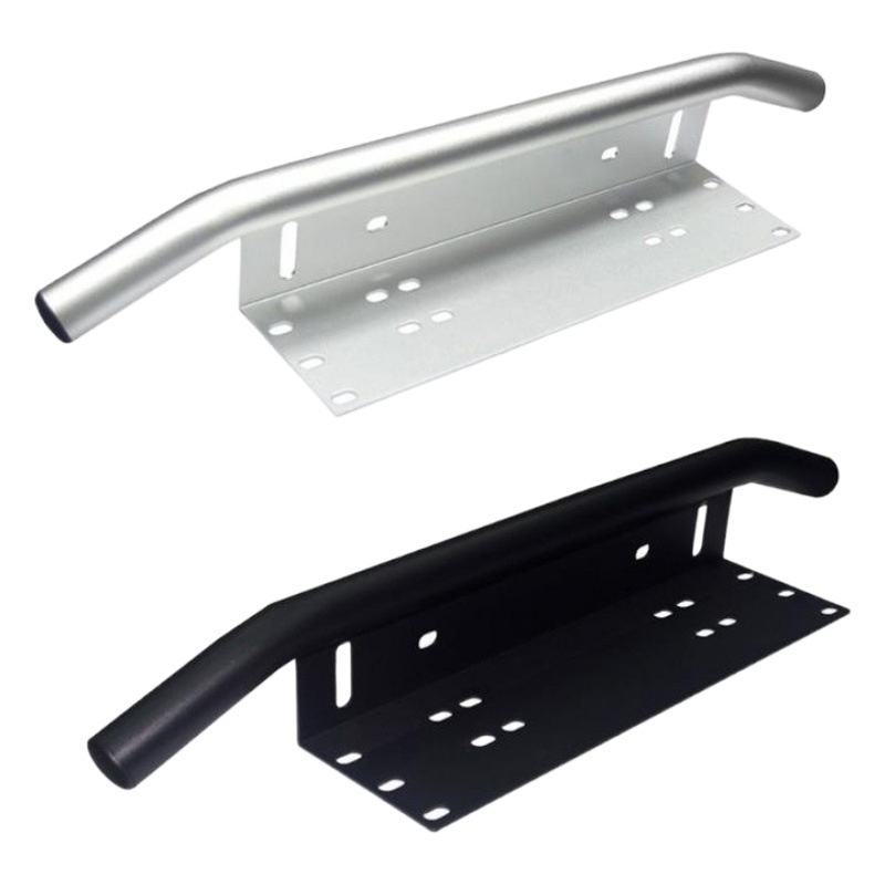 Soporte de matrícula para modificación de coches, soporte de matrícula para vehículos todoterreno, soporte de aleación de aluminio, soporte de luz para parachoques delantero, accesorios.