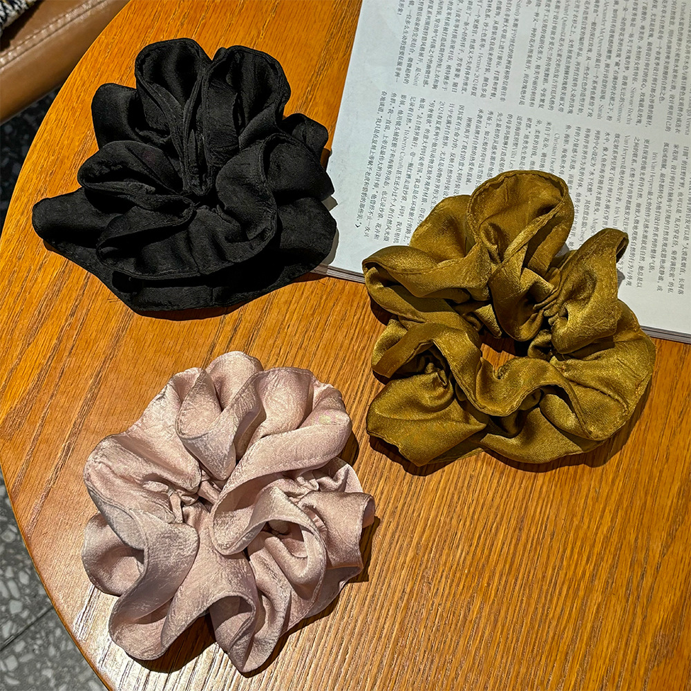 Elegant Satin Scrunchie Versatile Fabric Hair Tie For Women_voghion.com