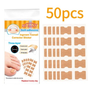 50 Pieces of Glue-Free Nail Stickers, Ingrown Nail Stickers, Double-Sided Tape, Nail Groove Corrector, Pull-Up Stickers, Ingrown Nail Tool Set