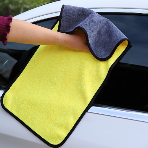 High-density coral velvet car wash towel, double-sided thickened, extra water-absorbent glass cleaning towel, car towel