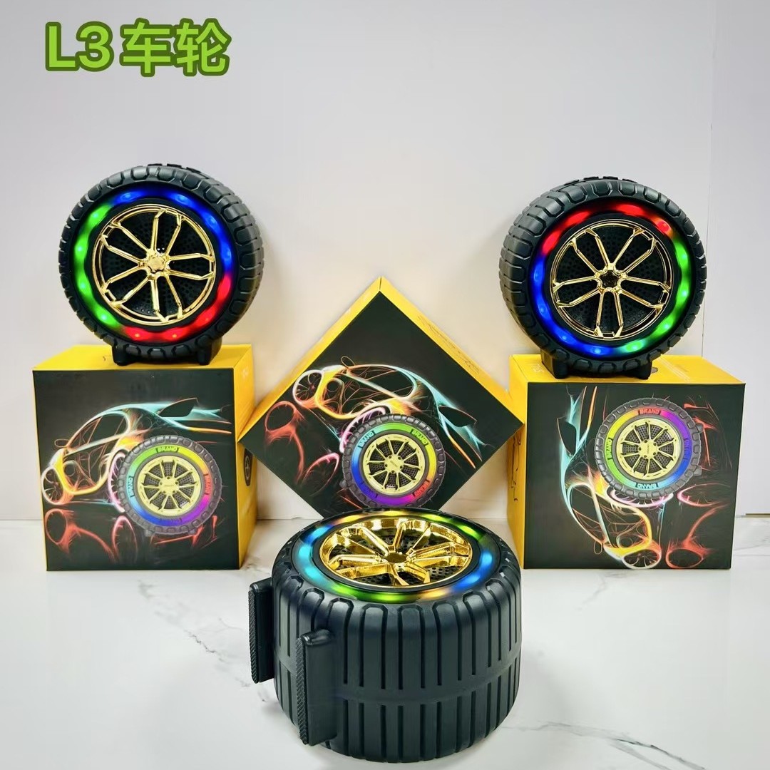 Llantas L3 Bluetooth audio pequeño tarjeta inalámbrica luces de colores mini altavoz de subwoofer regalo hogar pequeño altavoz