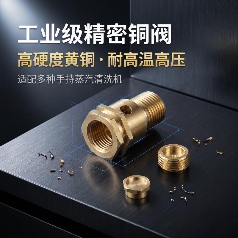 Household high-pressure steam cleaner nozzle copper valve for grease and oil stains, high-pressure high-temperature steam cleaning machine copper accessories Household high-pressure steam cleaner nozzle copper valve for grease and oil stains, high-pressure high-temperature steam cleaning machine copper accessories
