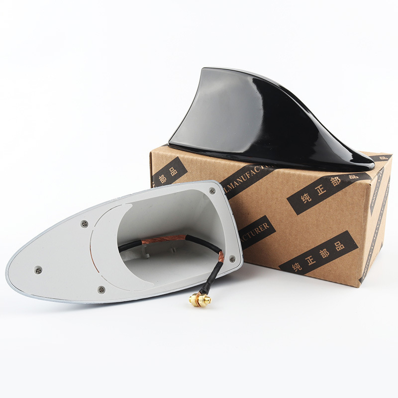 Car Decorative Shark Fin Antenna with Signal Radio Roof Antenna Roof Rear Wing Antenna Modification Without Drilling