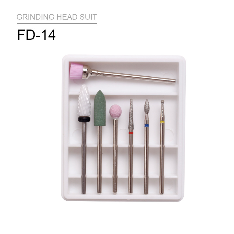Transfronterizo manicuras aleación de tungsteno acero abrasivo conjunto abrasivo cepillo de pulido herramienta de pulido de piel muerta