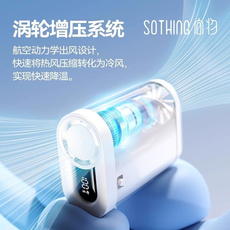 Xiangwu 高速首掛けファン - アイスキューブ レイジー ハンドヘルド充電式小型ミニ屋外冷却腰掛け小型ファン|undefined